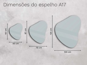 Espelho LED orgânico com iluminação A17 50x62