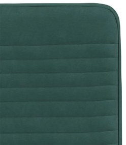 Cadeiras de jantar 2 pcs veludo verde-escuro