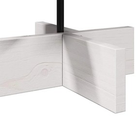 Árvore Natal decorativa 60 cm madeira de pinho maciça branco