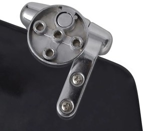 Assentos de sanita com tampas de fecho suave 2 pcs MDF preto