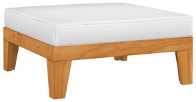 11 pcs conjunto lounge de jardim c/ almofadões acácia maciça