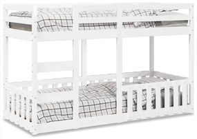 vidaXL Beliche 90x190 cm madeira de pinho maciça branco
