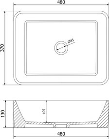 Mexen Catia lavatório de bancada 48 x 37 cm, branco - 21314800