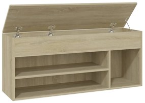Banco sapateira 105x30x45 cm derivados madeira carvalho sonoma