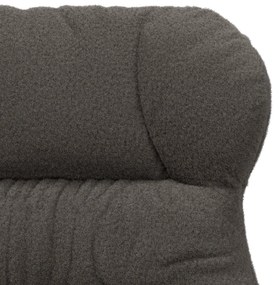Poltrona Relaxante vidaXL Cinza Escuro em Tecido Liso Tipo Lã