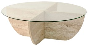 Mesa de Centro Lily – Travertino – Diâmetro 90 cm Altura 30 cm