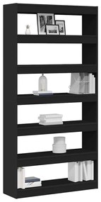 Estante Preta Madeira de engenharia 100 x 30 x 198 cm Estante