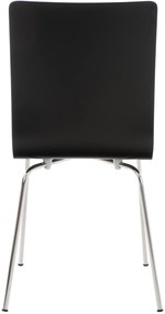 Conjunto de 4 cadeiras de cozinha e sala de jantar Pepe 43 x 87 x 47 cm Preto