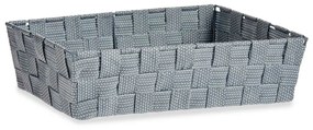 Cesta Multiusos Cinzento Tecido 3,8 L 34 x 8,5 x 21 cm (18 Unidades)
