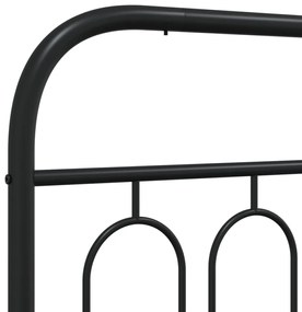 Estrutura de cama com cabeceira 90x190 cm metal preto