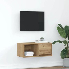 vidaXL Móvel TV 60x31x25,5 cm derivados de madeira carvalho artisiano