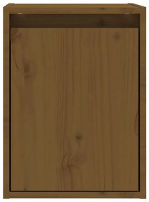Armários de parede 2 pcs 30x30x40 cm pinho maciço castanho mel