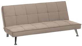 Sofá-cama de 3 lugares em tecido creme HASLE Beliani