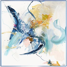 Tela emoldurada artesanal Confidential Blue