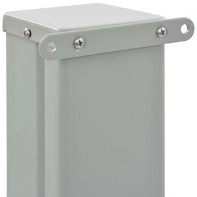 Toldo lateral retrátil para pátio 100x300 cm cinzento