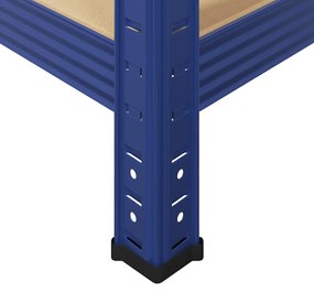 Prateleiras de armazenamento de 4 camadas 4 pcs aço azul