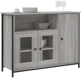 Aparador 100x35x75 cm derivados de madeira cinzento sonoma