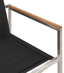 Conjunto de Jantar para Jardim vidaXL 5 Peças Madeira Sólida de Teca