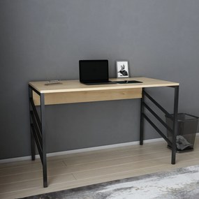 Secretária Josephine – Preto Carvalho – 120 cm x 60 cm x 74,8 cm