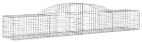 Cestos gabião arqueados 7 pcs 300x50x40/60 cm ferro galvanizado
