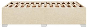 Estrutura de cama sem colchão 120x200 cm tecido cor creme