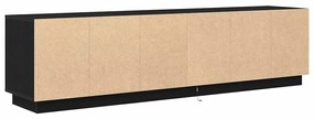 Móvel de TV com luzes LED 193,5x41x50 cm carvalho preto