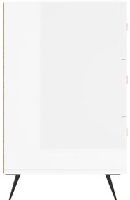 Mesa de cabeceira 40x40x66cm derivados madeira branco brilhante