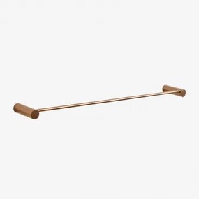 Toalheiro De Parede Com Barra ↔︎60 Cm Para Casa De Banho Em Aço Inoxidável Devon Ouro Rosa Escovado - Sklum