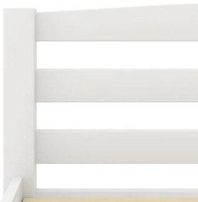 Estrutura de cama em pinho maciço 160x200 cm branco