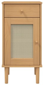 Mesa de cabeceira SENJA 40x35x80 cm pinho maciço castanho