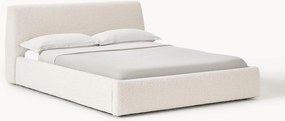 Cama estofada em bouclé com arrumação Cloud