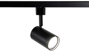 LED Sistema de iluminação de trilho inteligente preto monofásico com 5 GU10 Wi-Fi - Iconic Jeana Moderno