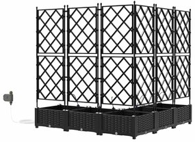 Jardineiras de Jardim 1 pc Preto 120 x 120 x 126 cm Plástico