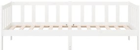 Sofá-cama sem colchão 80x200 cm madeira de pinho maciça branco