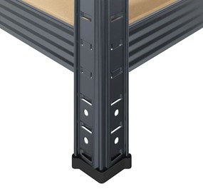 Prateleiras de armazenamento de 4 camadas 3 pcs aço antracite