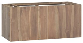 338254 vidaXL Armário de parede p/ casa de banho 90x39x40 cm teca maciça