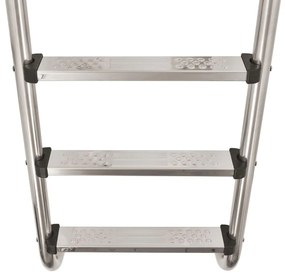 Escada para piscina 3 degraus aço inoxidável 304 120 cm