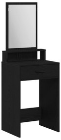 Mesa de maquilhagem vidaXL com gavetas em Preto Carvalho 50x41x140 cm