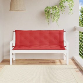 vidaXL Almofadão banco jardim 150x(50+50)x7cm tecido oxford vermelho