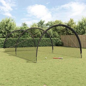 vidaXL Beisebol e Softbol Preto 702 x 369.5 x 243.5 cm Poliéster