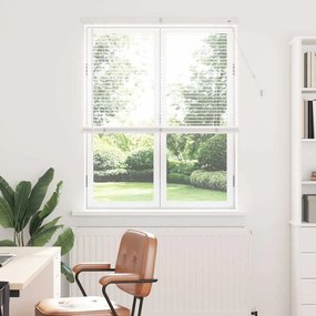 vidaXL Persiana de Janela com cortinas Outros Manual Branco 100 x 175 cm Alumínio