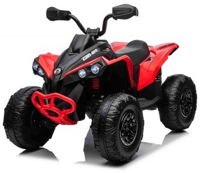 Moto 4 elétrica Crianças 24V 2x200W Maverick ATV, Rodas de EVA, Assento de couro Vermelha