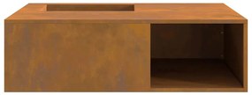 Fogo com Armazenamento de Torres 100x100x30 cm Aço Envelhecido