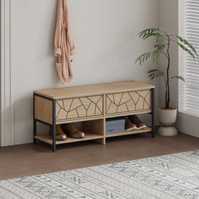 Cabideiro Berlin BA – Nogueira e Preto – 120x200x35 cm