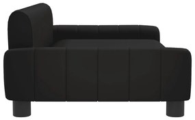 Sofá infantil 90x53x30 cm couro artificial preto