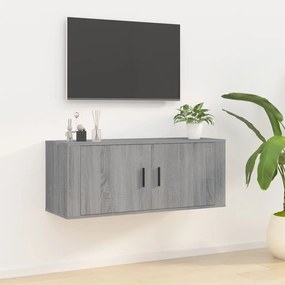 vidaXL Móvel de TV de parede 100x34,5x40 cm cinzento sonoma