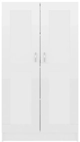 Estante 82,5x30,5x150 cm derivados de madeira branco brilhante