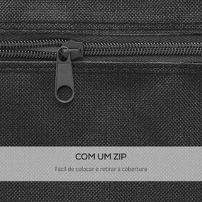 Capa para Mesa de Ping Pong com Fecho de Correr Anti-UV e Impermeável para Interior e Exterior 275x153x5 cm Preto