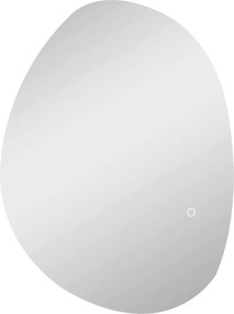 HOMCOM Espelho de Casa de Banho LED 3 Cores de Luz Brilho Regulável Função Anti-Embaciamento Função Memória IP44 70x50 cm Prata | Aosom Portugal