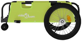 Reboque de bicicleta tecido oxford/ferro verde/preto